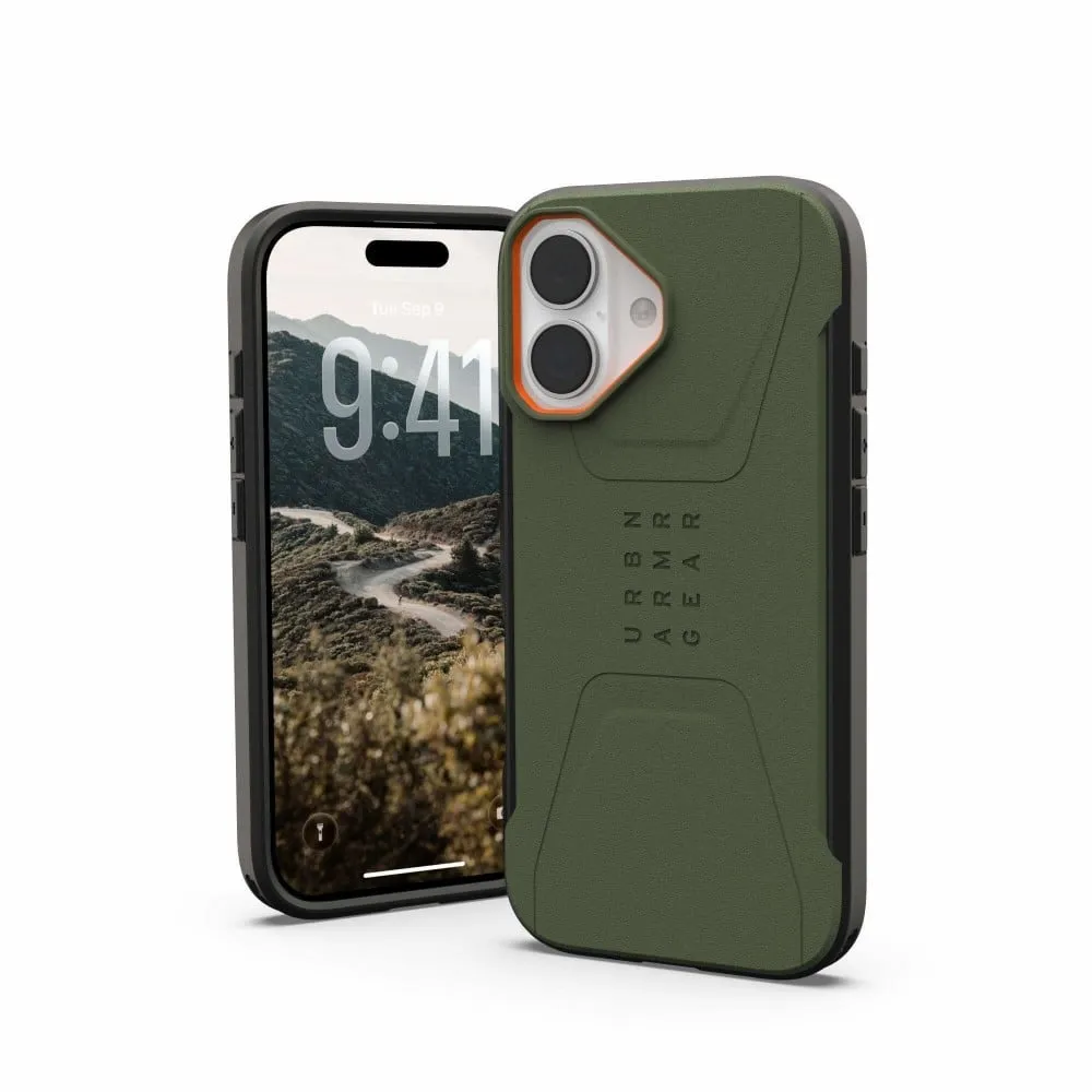 UAG iPhone 17 Civilian MagSafe Olive/Orange