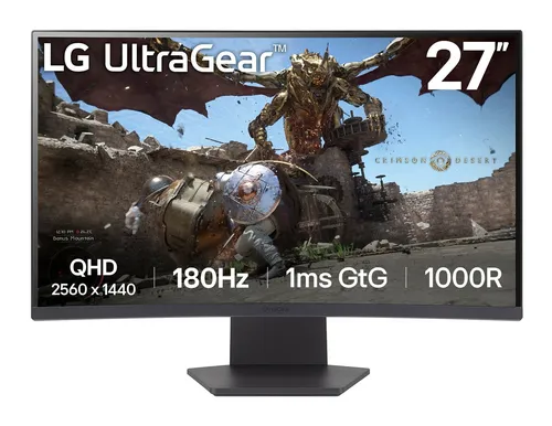 Monitor LG UltraGear Gaming 27'' QHD VA 180Hz 1ms 3Y