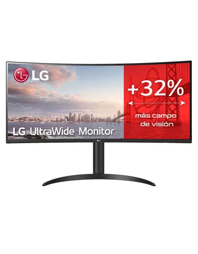 Monitor LG FreeSync Premium Curvo 34"LED 160Hz 5ms 3Y