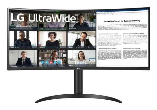 Monitor LG 34" UltraWide WQHD HDR 10 100Hz Curvo com USB-C