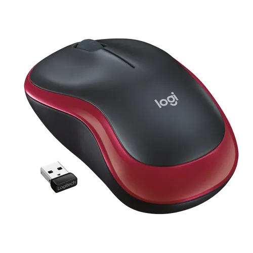 Rato Ótico Logitech M185 Wireless 1000DPI Vermelho/Preto