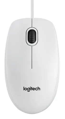 Rato Ótico Logitech B100 1000 DPI USB Branco