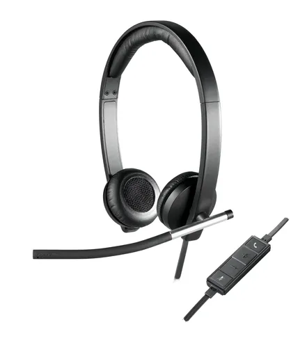 Headset Logitech H650e Noise Cancelling/Microfone Preto