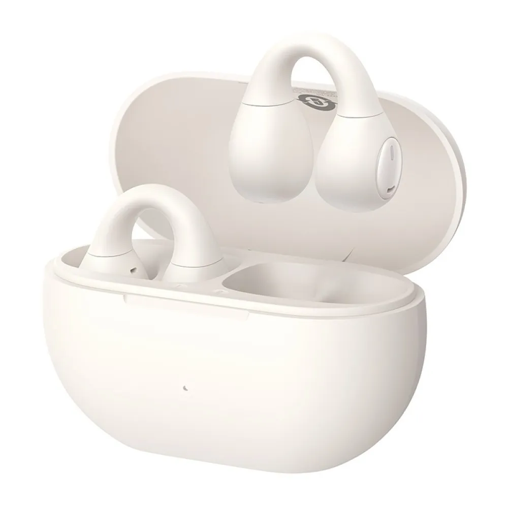 Os-Baseus Bass 15 Clip Open-Ear True Wireless Earphones Stellar White