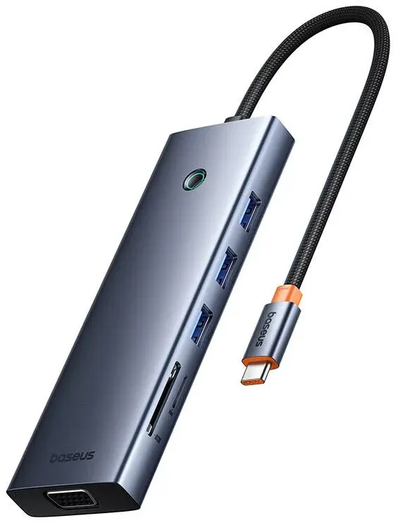 Ultrajoy Series 10-Port Hub Docking Station Space Cinza Type-C To Hdmi 4K@60Hz * 1 + Vga * 1 + Usb 3.0