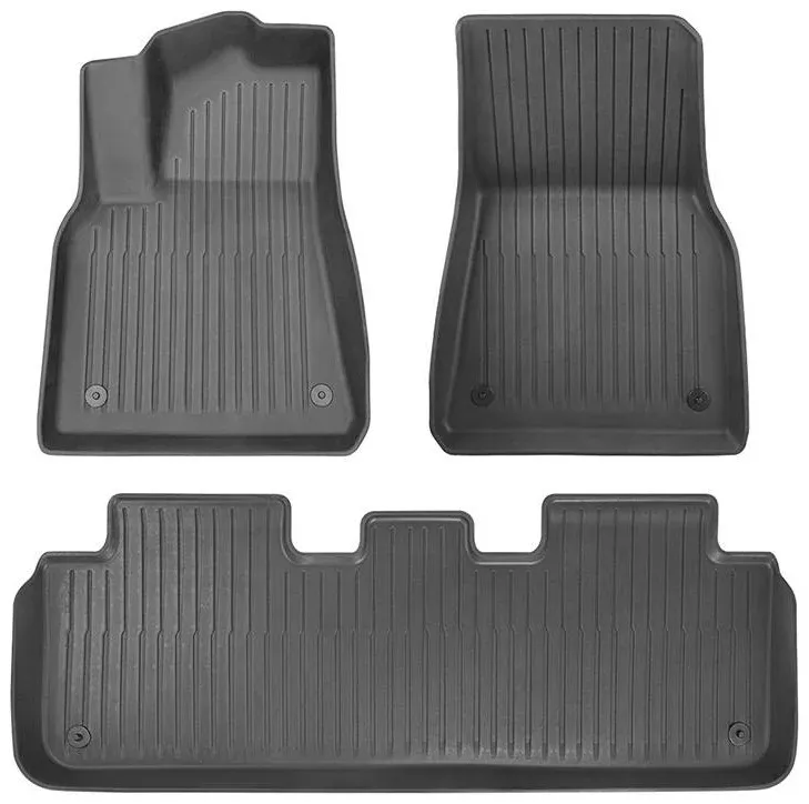 Tapete p/ Carro Baseus T-Space Series 3-Piece Floor Mat For Tesla Model Y Cluster Black