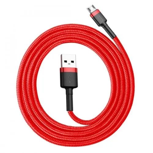 Cabo Usb Cafule For Micro 2.4A 1M Red+Red