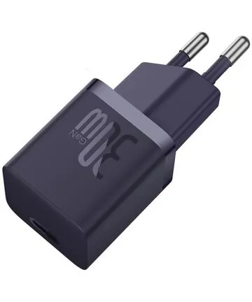 Carregador Rápido compacto Gan5 30W Usb-C roxo