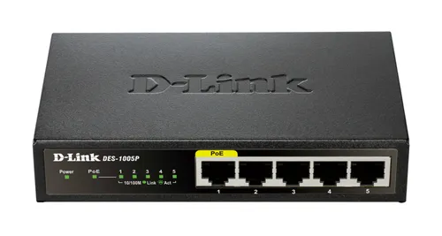 5-Port 10/100Mbps with 1 x PoE Port (port 1) Unmanaged Switch (15,4W)