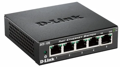 5-port 10/100Mbps Unmanaged Switch - Metal Housing