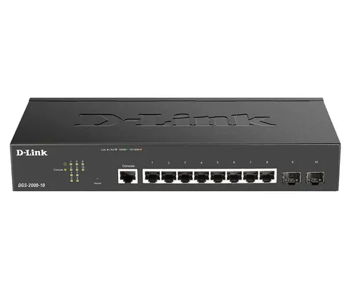 8-Port 10/100/1000BASE-T + 2-Port 100/1000 Mbps SFP Ports Managed Access Switch