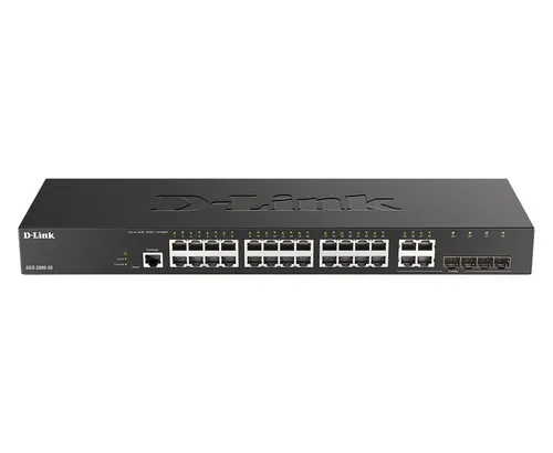 DGS-2000-28 • 24 x 10/100/1000BASE-T ports • 4 x 100/1000 Mbps GbE/SFP combo ports switch managed
