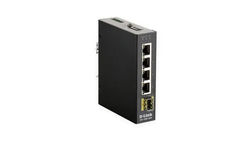 5 Port Unmanaged Switch with 4 x 10/100/1000BaseT(X) ports and 1 x 100/1000BaseSFP ports Industrial