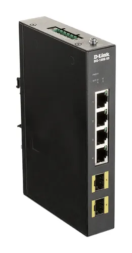 DIS-100G-6S Industrial Gigabit Unmanaged Switches • 4 x 10/100/1000BASE-T ports • 2 x SFP port
