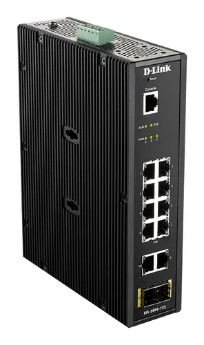 12 Port L2 Industrial Smart Managed Switch with 10 x 1GBaseT(X) ports and 2 x SFP ports Industrial
