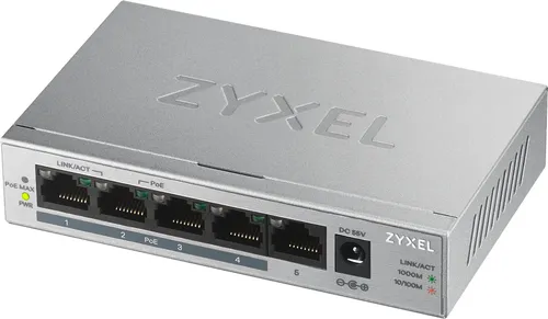Switch Zyxel GbE Unmanaged PoE 5 Portas 2Y