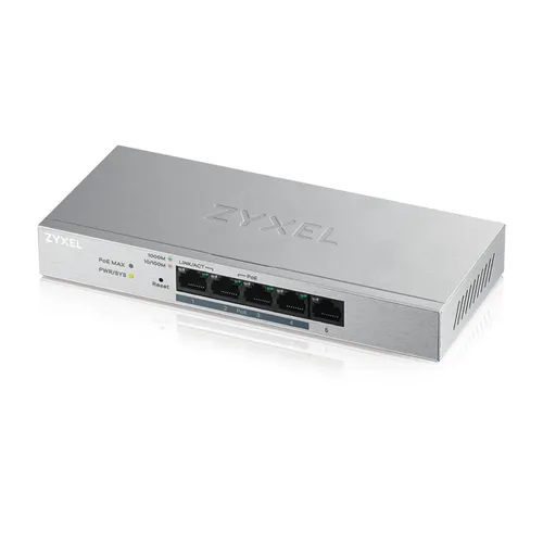 Switch Zyxel Web Managed PoE Gigabit 5 Portas 1Y