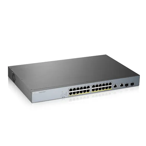 Switch Zyxel GbE Web Managed PoE+ 26 Portas 5Y