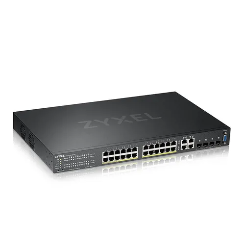 Switch Zyxel GbE L2 Managed 24+4 Portas 1Y