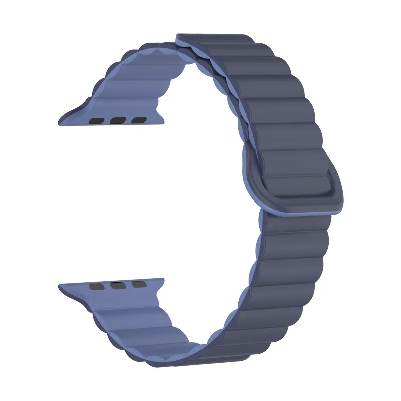 Bracelete Silicone Inmove Apple Watch Magnetic 44/45/46/49mm Dark/Light Blue