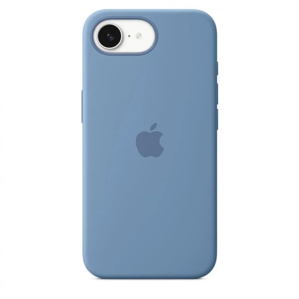 Capa iPhone 16e Silicone Azul-inverno
