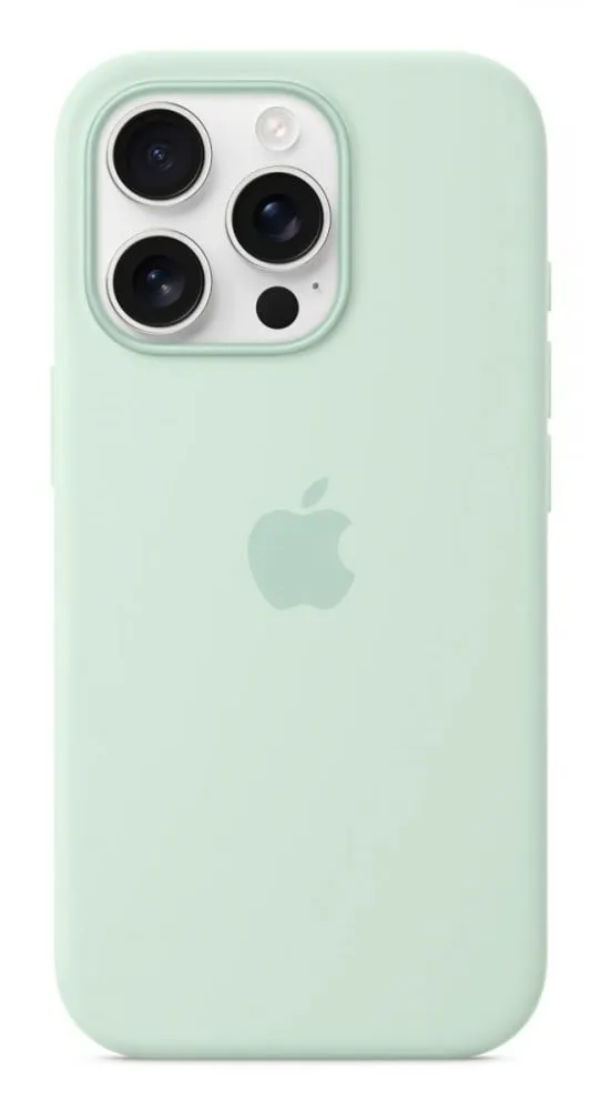 Capa MagSafe iPhone 16 Pro Silicone Agua-marinha