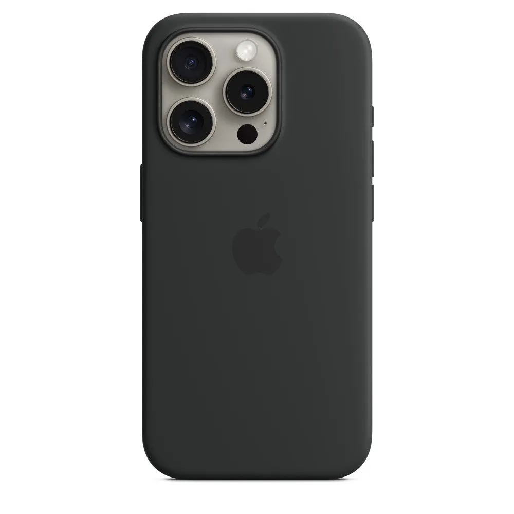 Capa MagSafe iPhone 15 Pro Silicone Preto