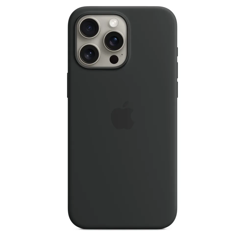 Capa MagSafe iPhone 15 Pro Max Silicone Preto