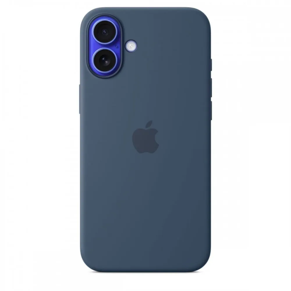 Capa MagSafe iPhone 16 Plus Silicone Azul denim