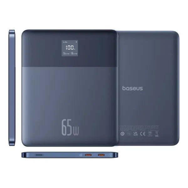 Powerbank Blade2 c/ Display 12000Mah 65W Azul