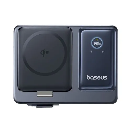 Carregador baseus nomos 5-in-1 140w 3c+u qi2 black