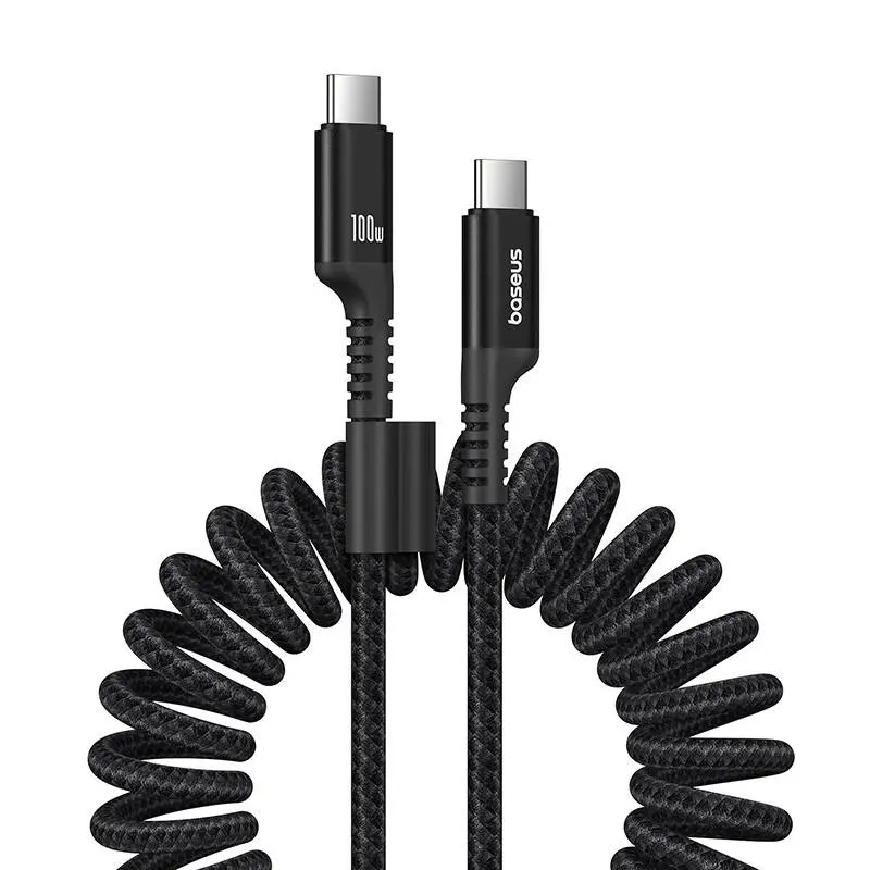 Cabo Baseus Fish-Eye Fast Charging Data Cable Usb-C To Usb-C 100W 1M Cluster Black