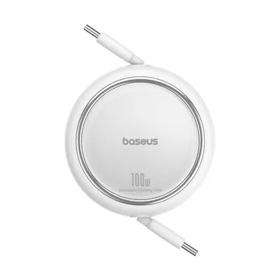 Cabo retrátil Baseus Free2Draw Mini USB-C – USB-C 100W 1m Moon White