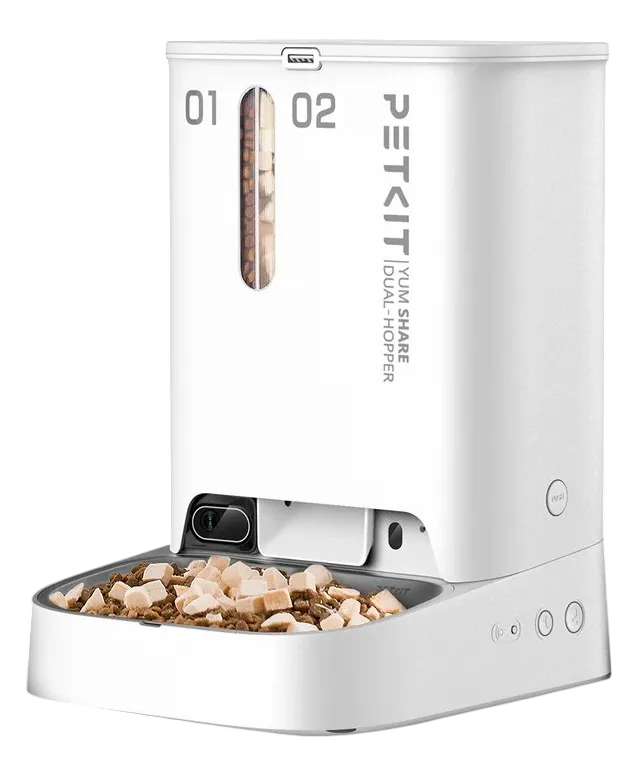 Alimentador Inteligente Yumshare Dual-Hopper With Camera Smart Pet Feeder 2