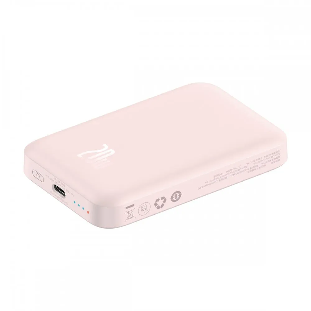 Power Bank Magnetic Mini Wireless Fast Charge 2022, 6000Mah 20W Rosa