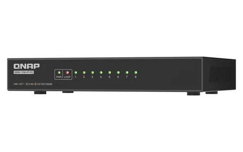 QSW-1108-8T-R2 switch 2,5GbE de 8 puertos, optimizado para Wi-Fi 6/6E