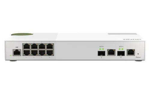 QSW-M2108-2C, 8 port 2.5Gbps, 2 port 10Gbps SFP+/ NBASE-T Combo, web managed switch