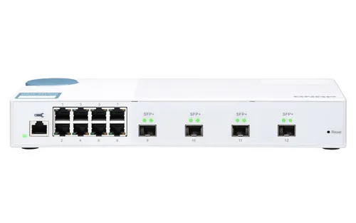 Switch gestionado por web de Capa 2 de con 4 puertos 10GbE SFP+ y 8 puertos Gigabit