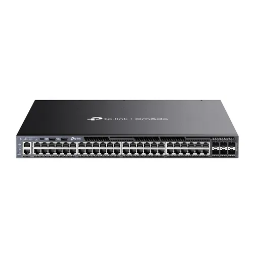 Switch Omada L3 Stackable de 48 puertos Gigabit PoE+ y 6 puertos a 10G