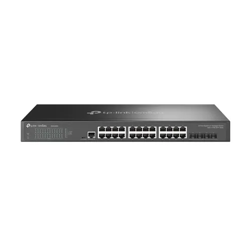Conmutador administrado JetStream de 24 puertos Gigabit L2+ con 4 ranuras 10GE SFP+