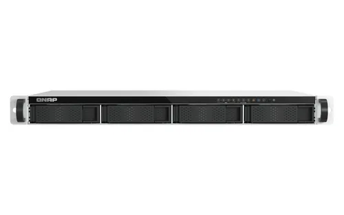 NAS compacto de montaje en rack y poca profundidad de 1U, con ranuras NVMe PCIe E1.S/M.2 y capacidad de ampliación a 10GbE