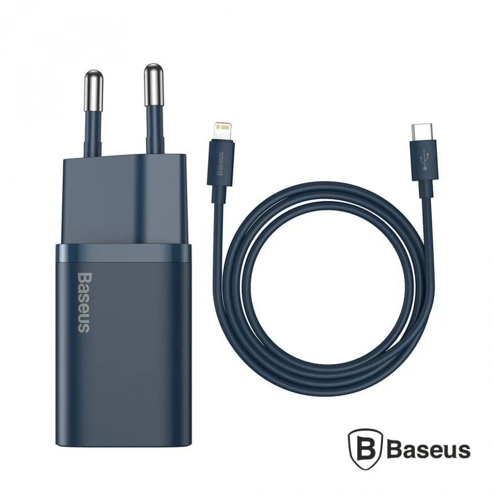 Cabo Baseus Super Si Quick Charger Type-C Pd 1C 20W Blue