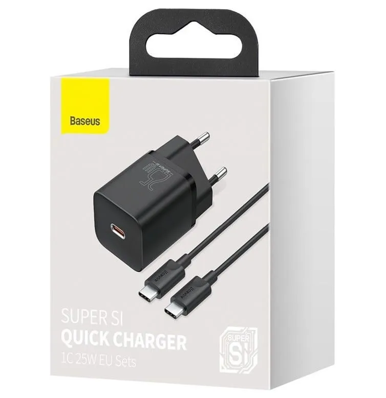 Carregador Rápido Super Si 1C 25W Eu Sets Preto