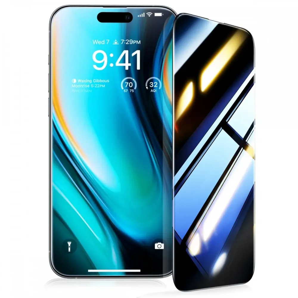 Protetor de Ecrã Privacy Vidro Temperado GlassGo para iPhone 16 Plus