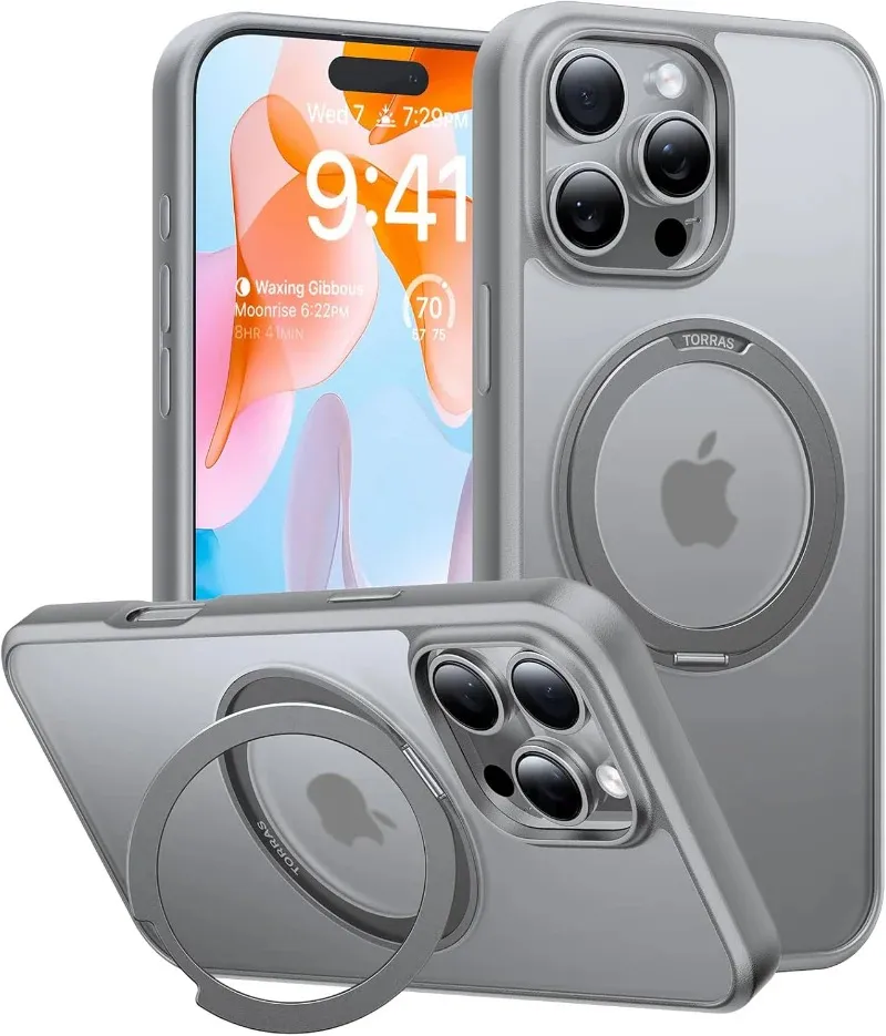 Capa Ostand Pro Series p/ iPhone 16 Pro - Titanium Grey