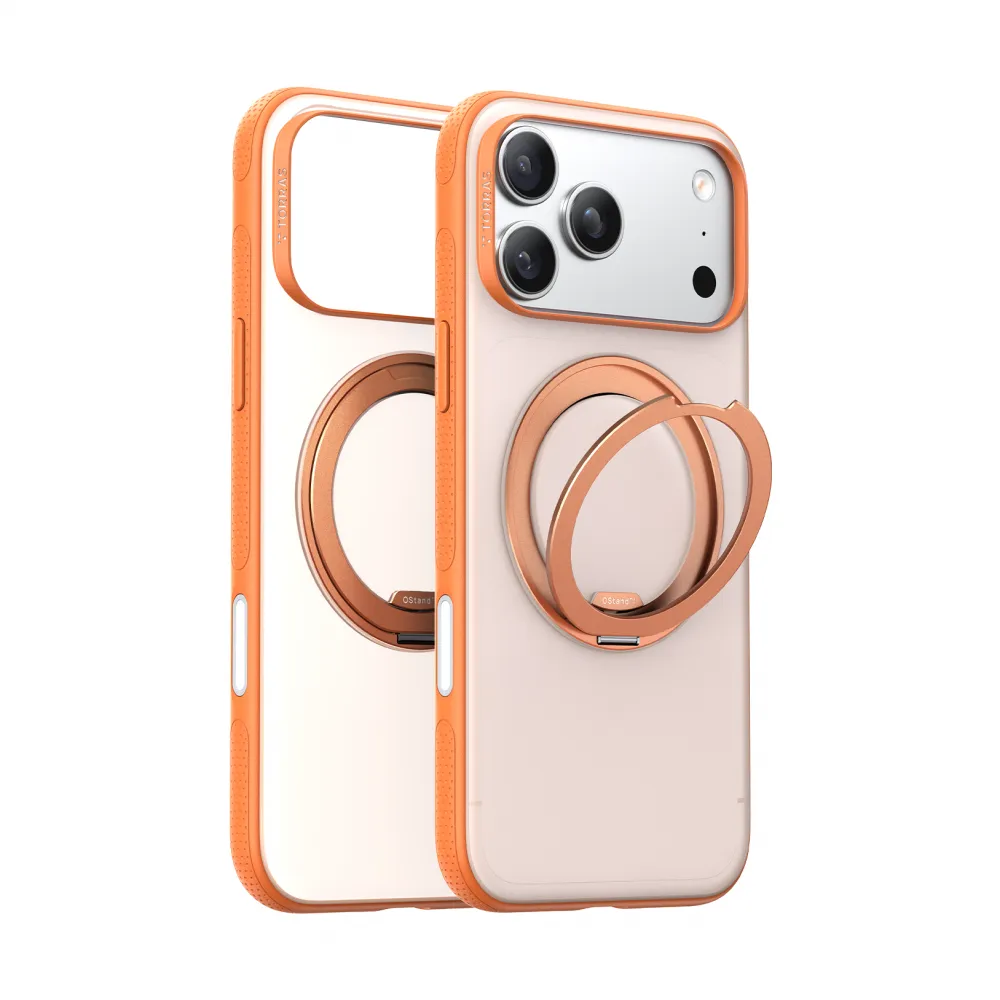 CAPA OSTAND R FIT IPHONE 17 PRO MAX ORANGE