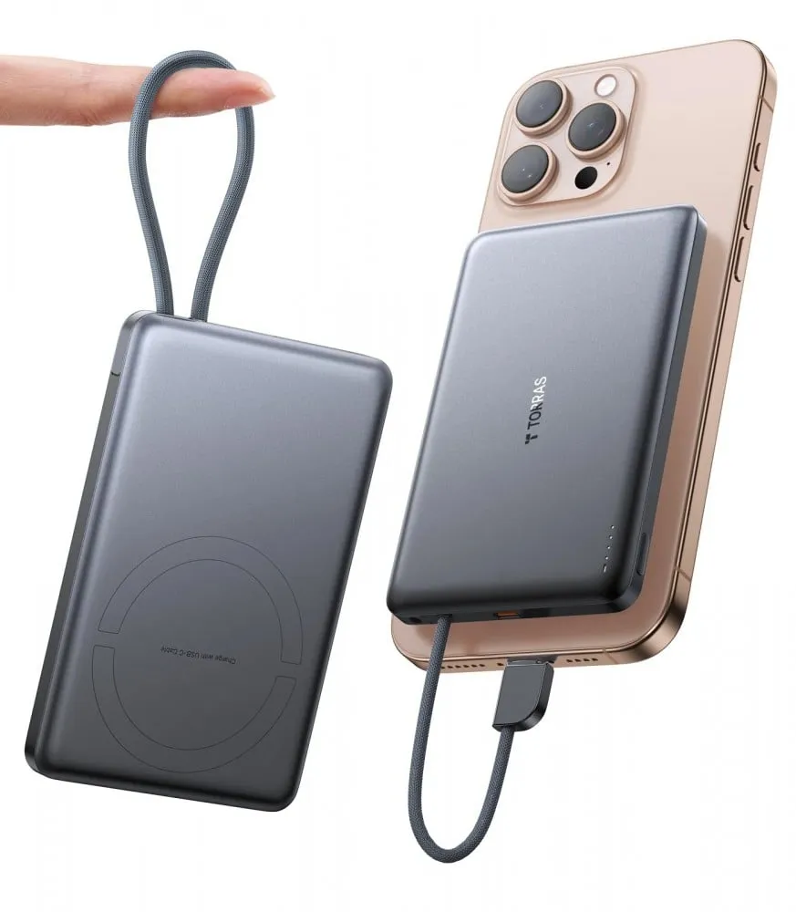 Powerbank Torras Pebble Link 10.000Mah Preto